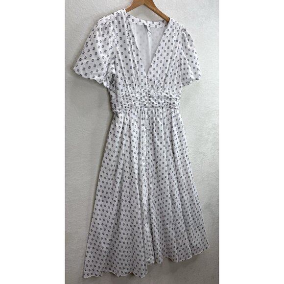 Anthropologie The Katerina Button Front Dress Textured Edition Size Large - Picture 3 of 10